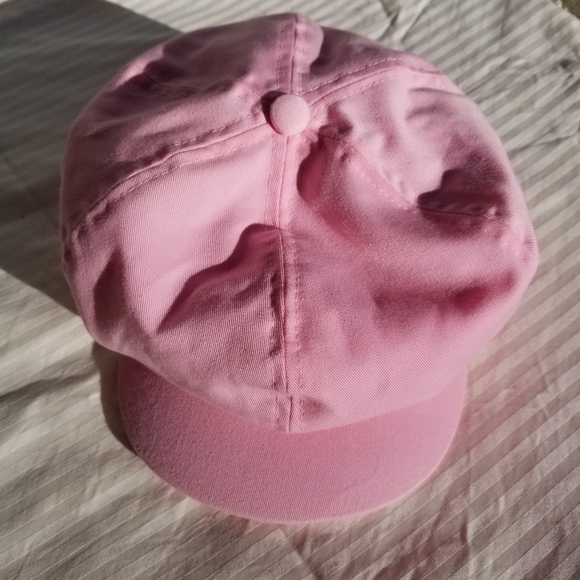 Baby Pink Cabbie Hat - Poofy Cap! - Picture 6 of 8